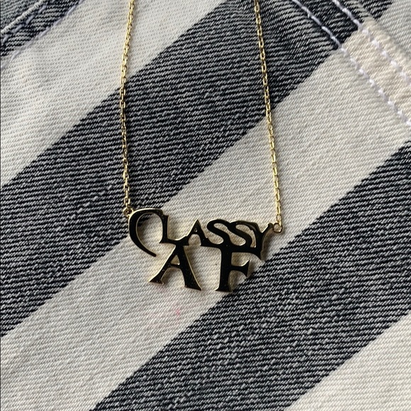 Jewelry - STERLING SILVER 14K GOLD PLATED CLASSY AF NECKLACE